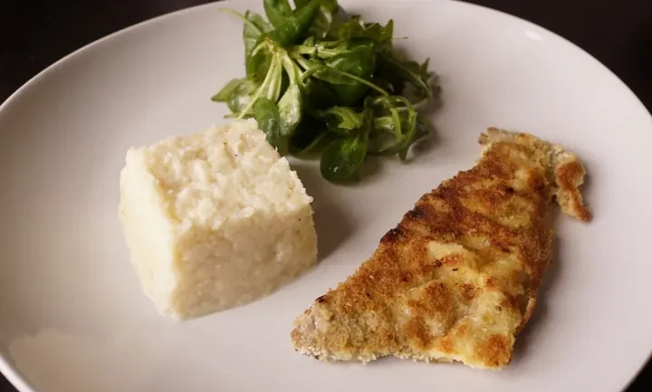Photographie : Escalopes de veau à la milanaise et purée de céleri