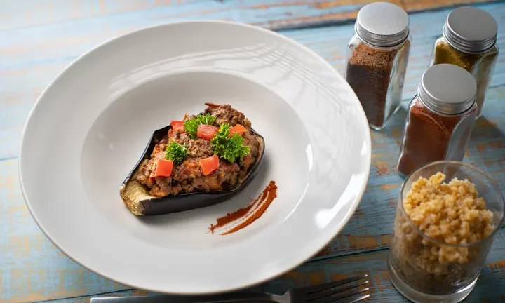 Photographie : Aubergines farcies à la libanaise