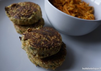 Galettes aux pois chiches et à la courgette