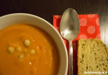 Velouté de carottes aux pois chiches